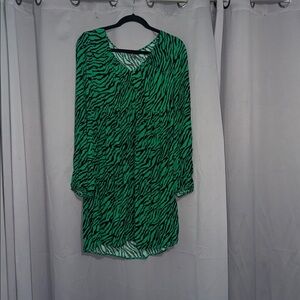 Primark Green and Black Zebra Print Top nwt size 6